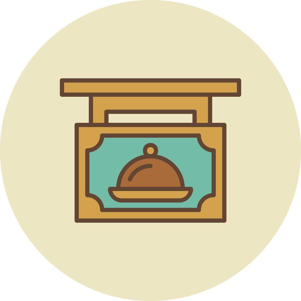 Restaurant Sign Board Creative Icon Design vector