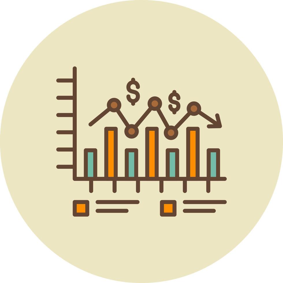 Bar Chart Creative Icon Design vector