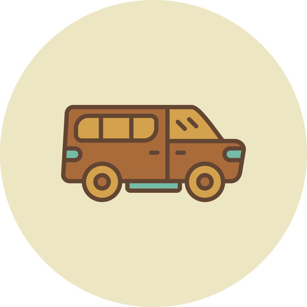 Minivan Creative Icon Design vector