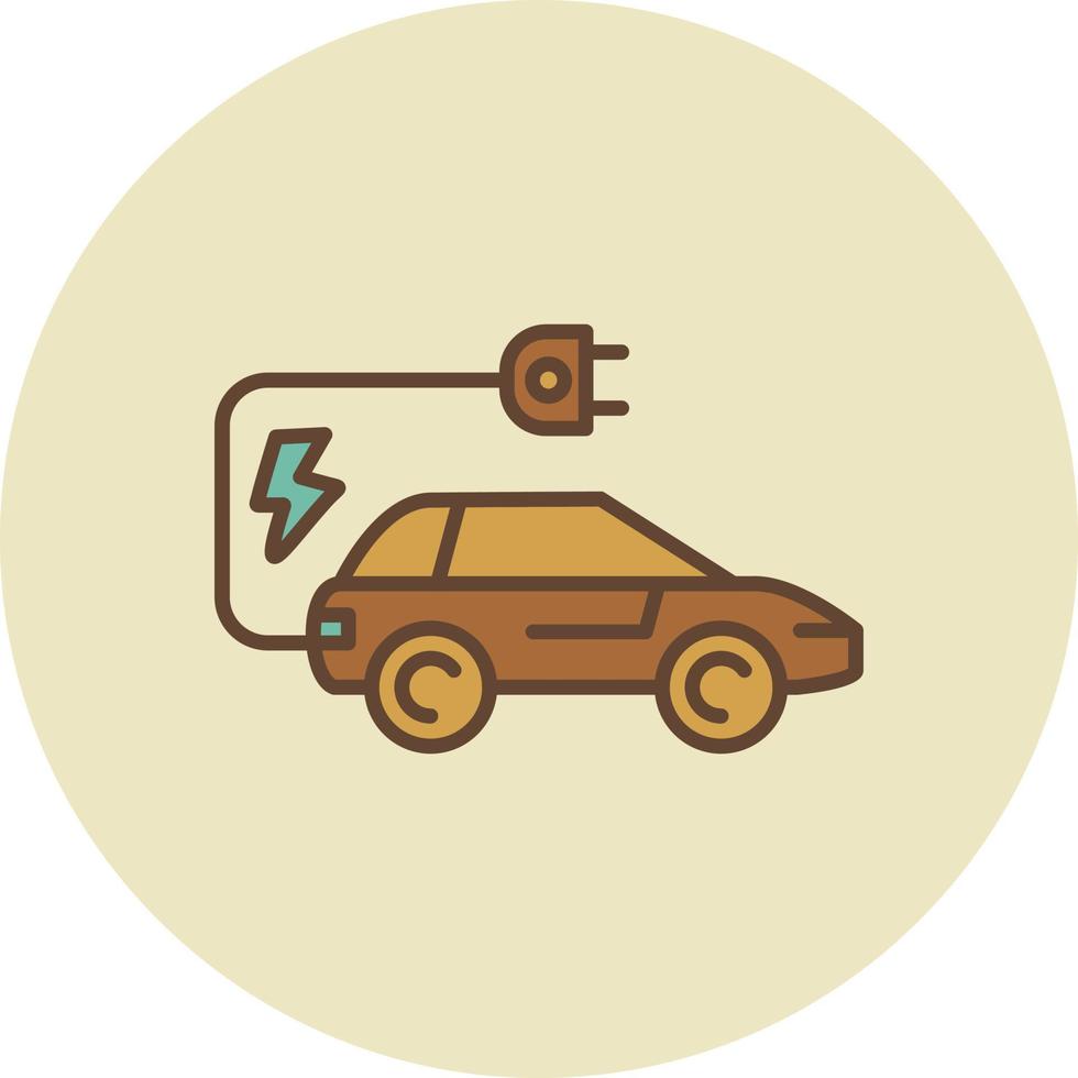 Electric Car Creative Icon Design vector