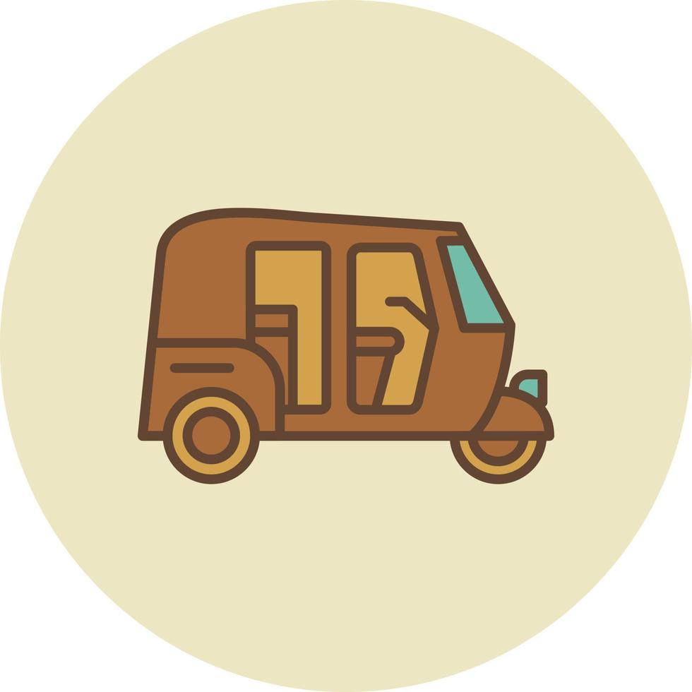 Rickshaw Creative Icon Design vector