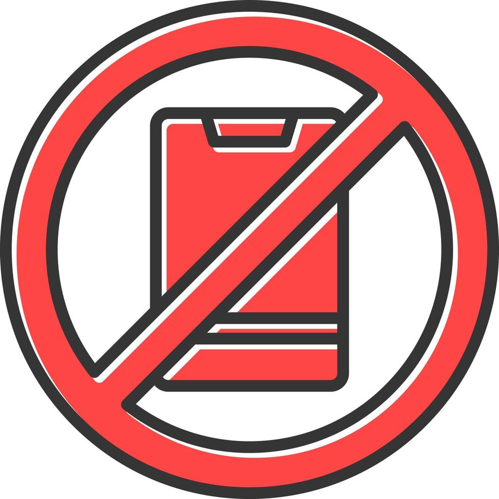 No Phone Creative Icon Design vector