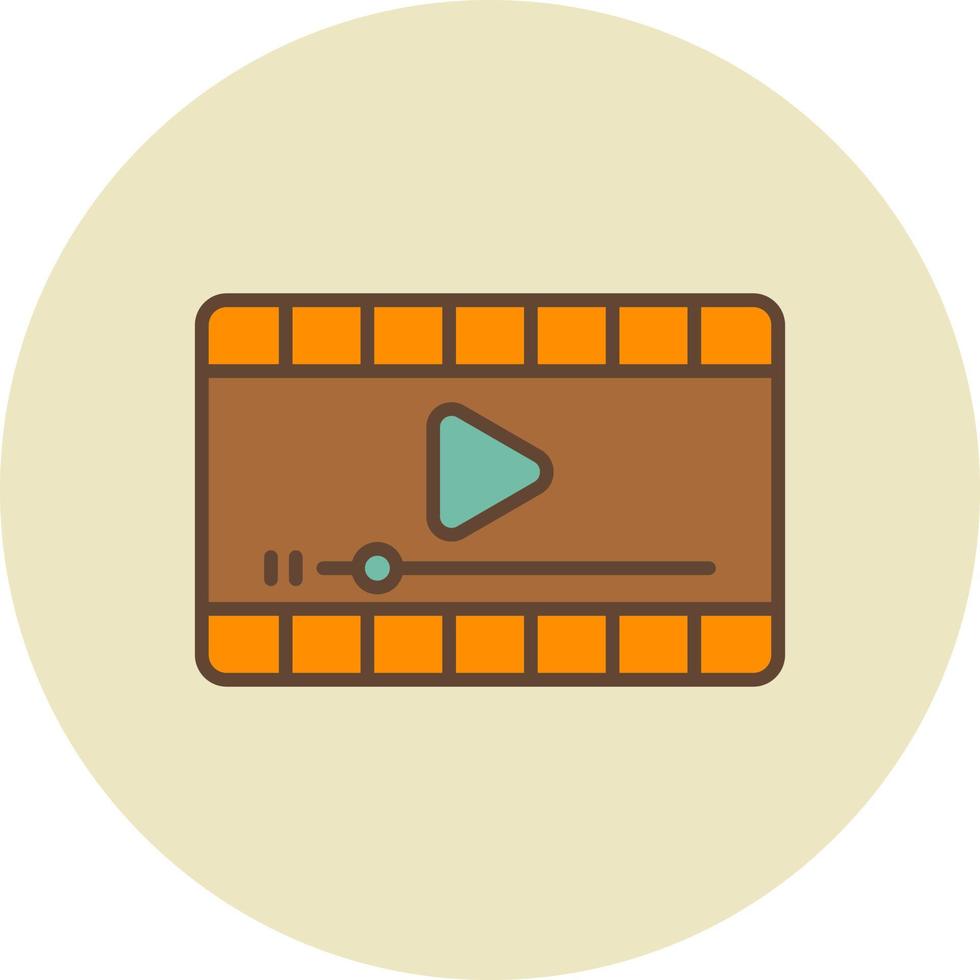 Video Player Creative Icon Design vector