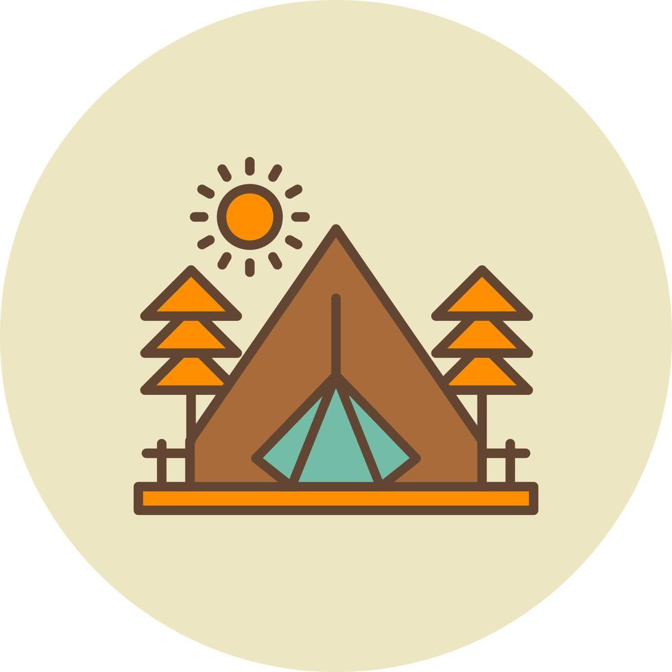 diseño de icono creativo de camping vector