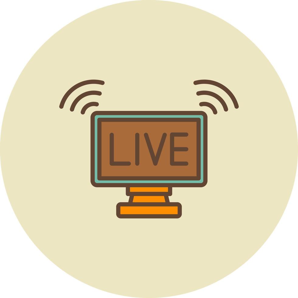 Live Streaming Creative Icon Design vector