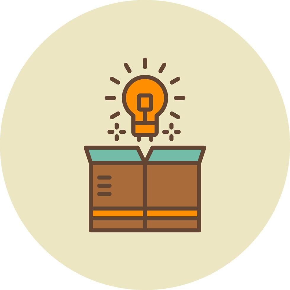 Think Out Of The Box Creative Icon Design vector