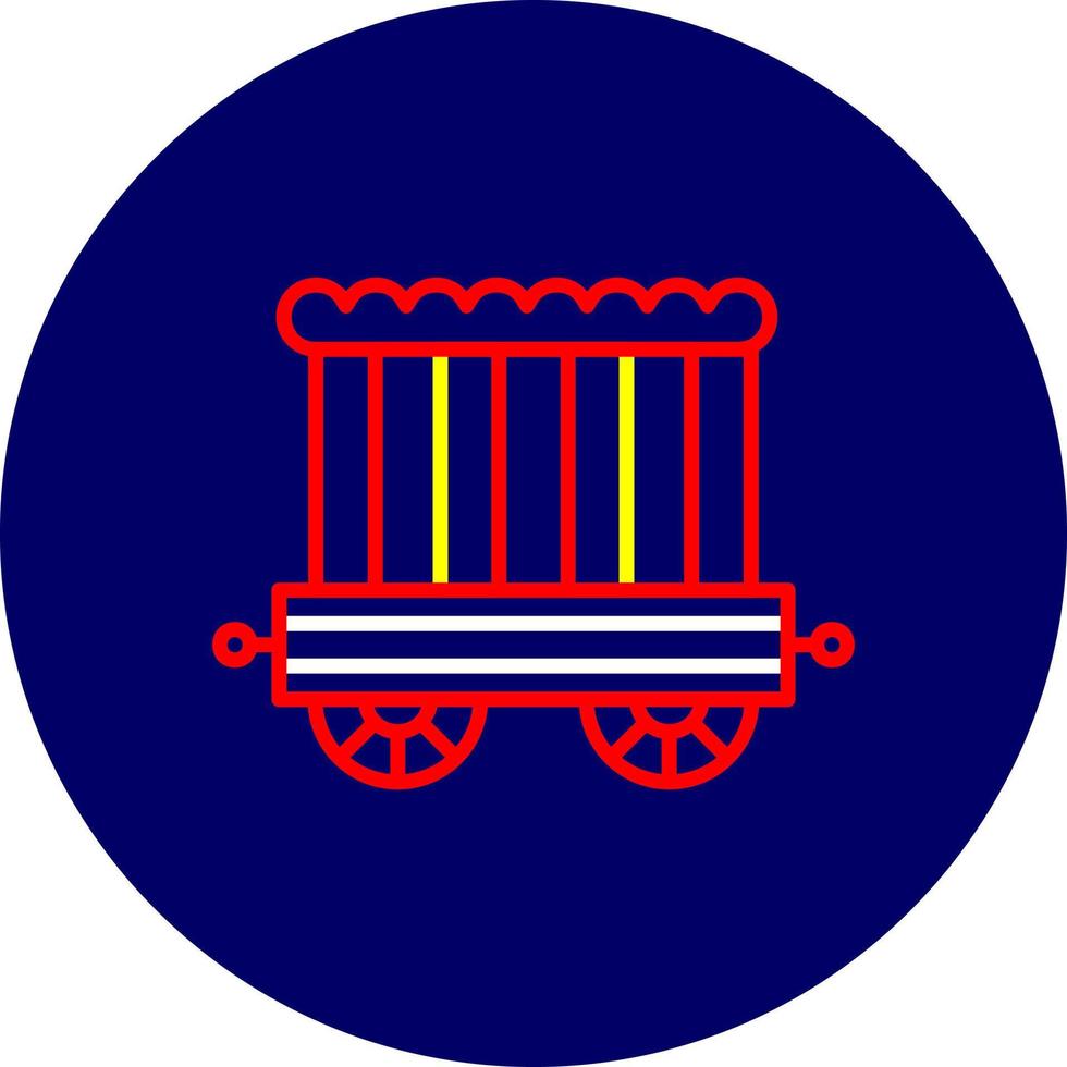 Circus Carriage Creative Icon Design vector