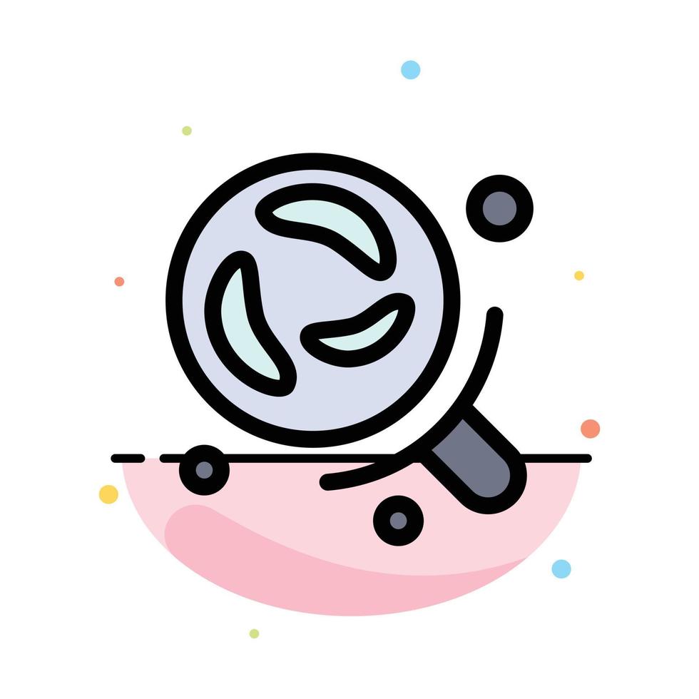 Bacteria Laboratory Research Science Abstract Flat Color Icon Template vector