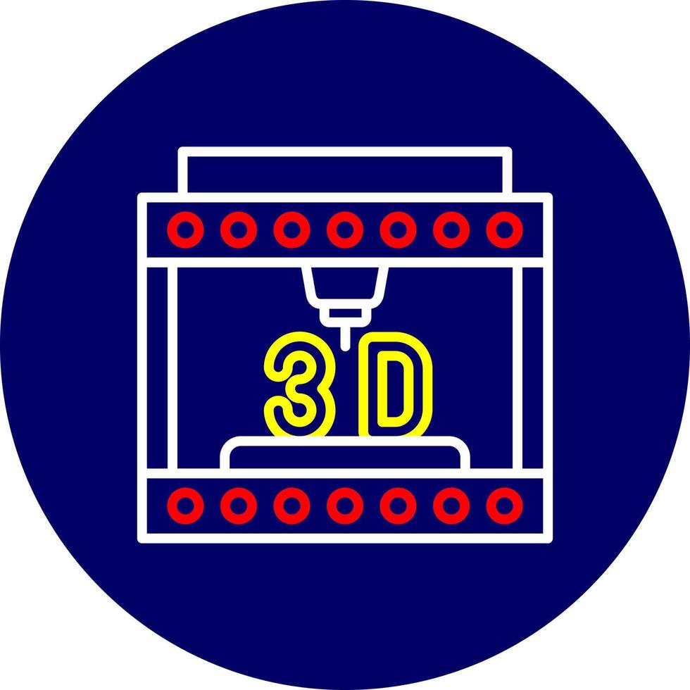 3d Printing Creative Icon Design vector