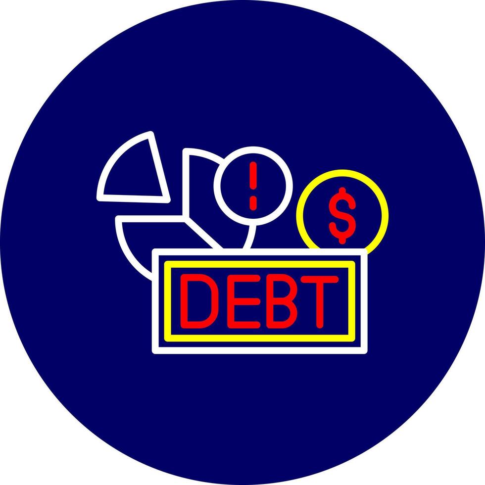 Debt Creative Icon Design vector