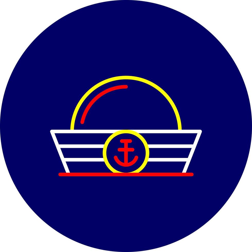 diseño de icono creativo de sombrero de marinero vector