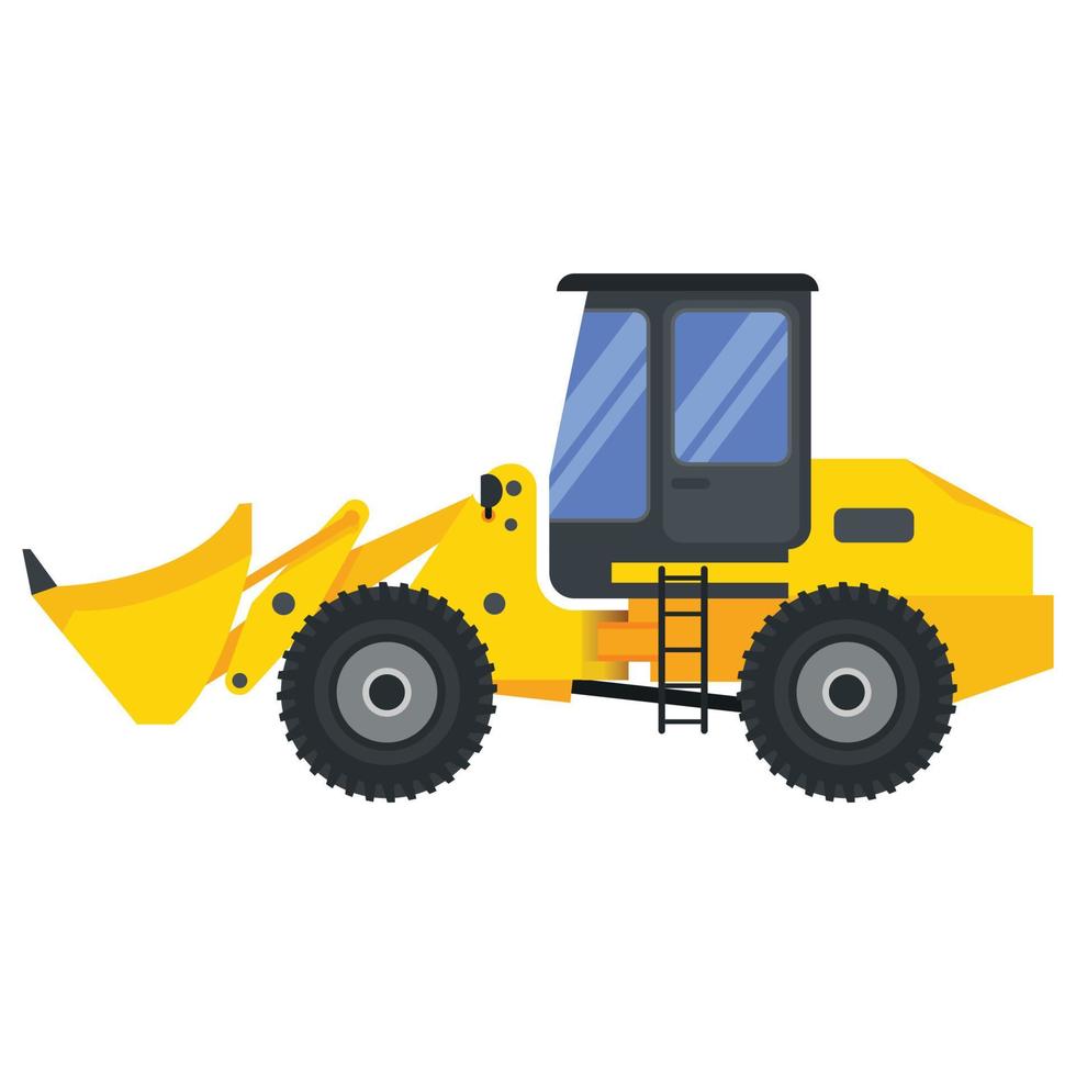 Illustration for construction machinery vehicle bulldozer. vector