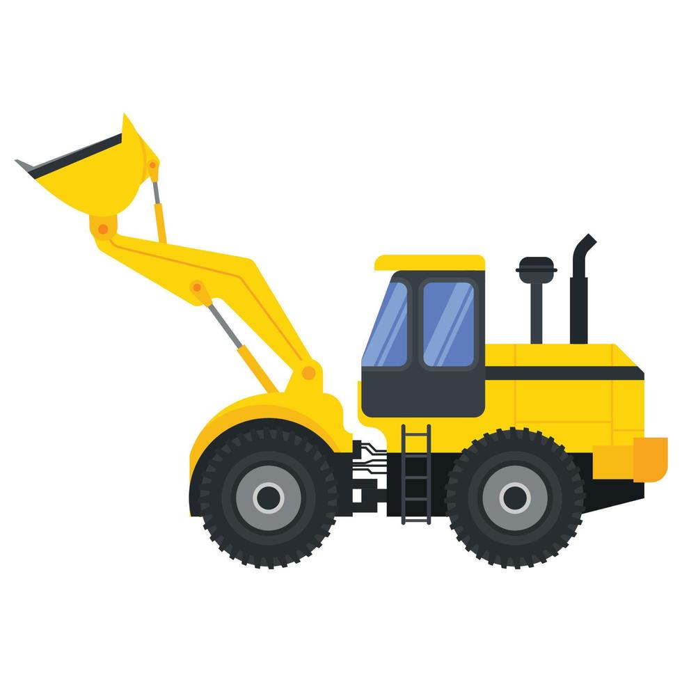 Illustration for construction machinery vehicle bulldozer. vector