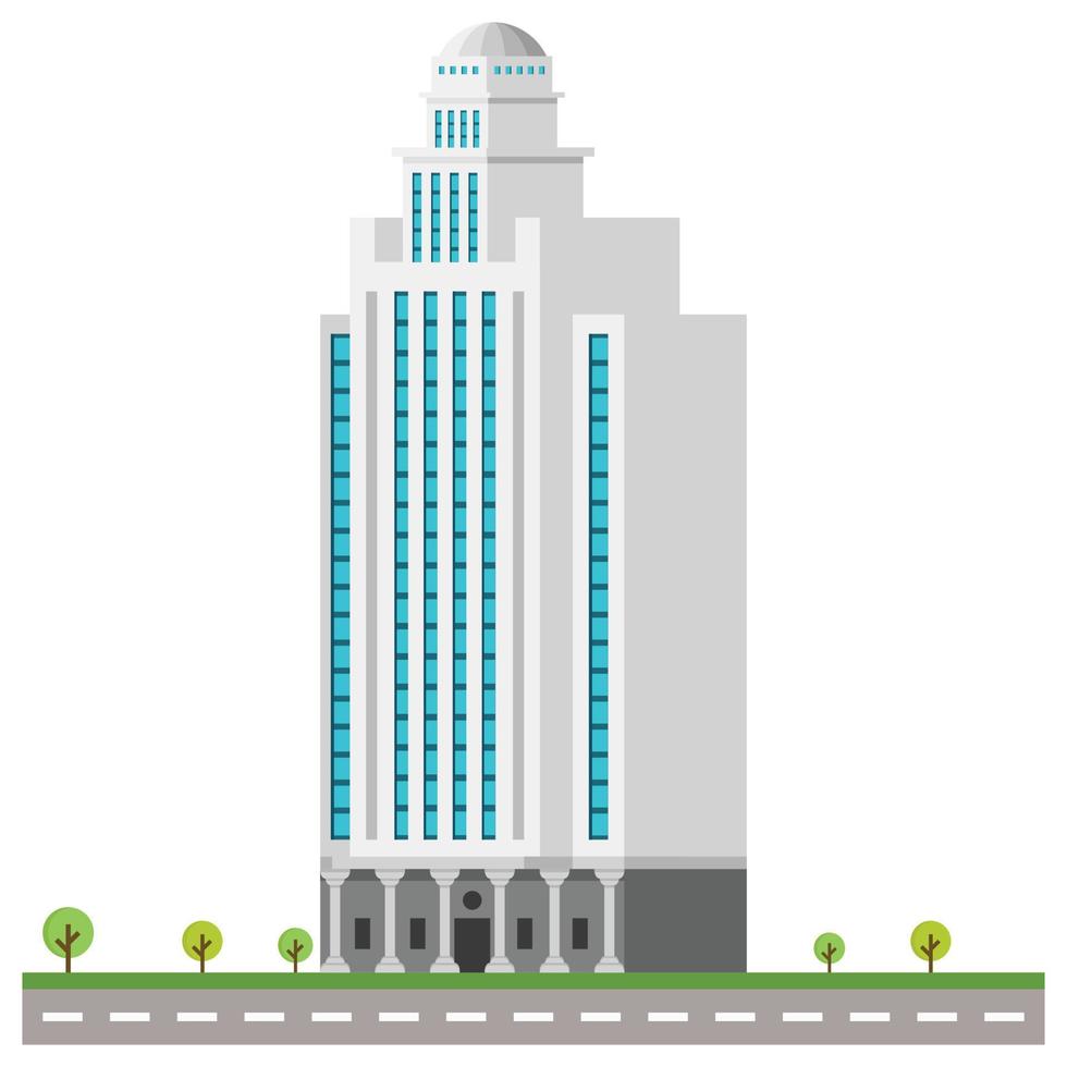 Office city building beautiful illustration. vector