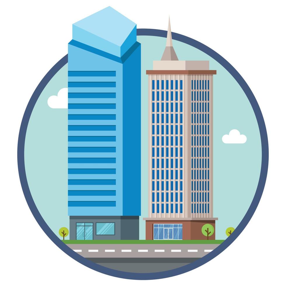 Bank city building beautiful illustration. vector