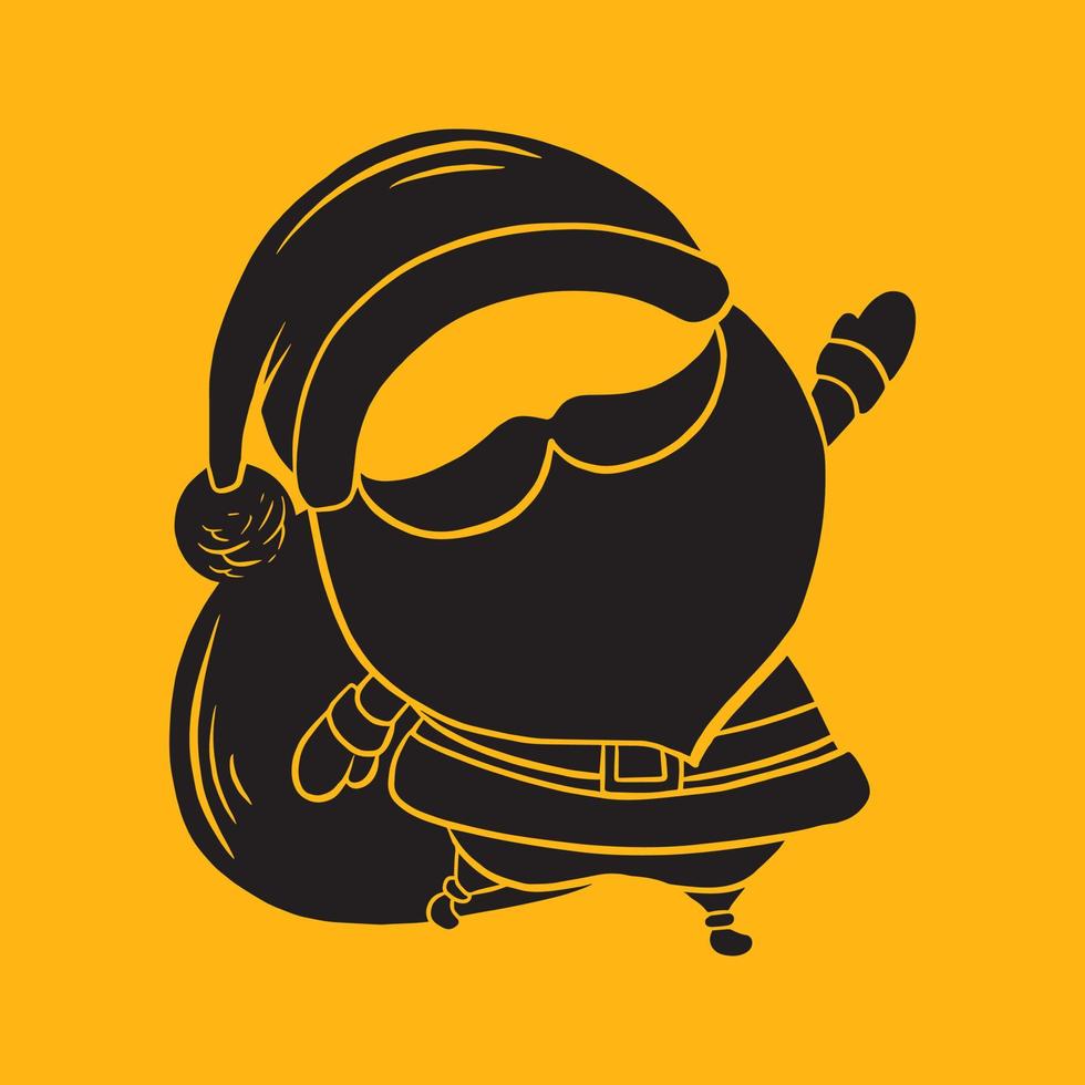 Silhouette Santa Claus Vector Design Cool Cute Editable