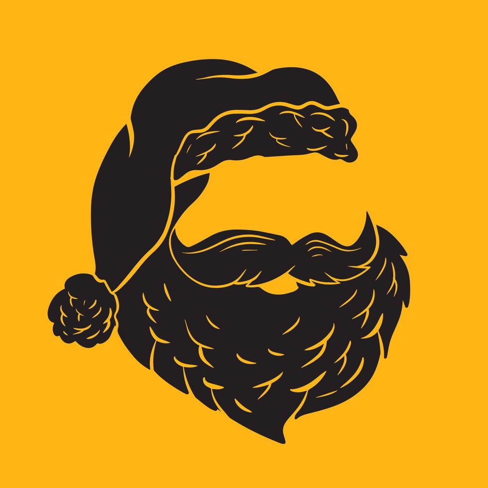 Silhouette Santa Claus Vector Design Cool Cute Editable