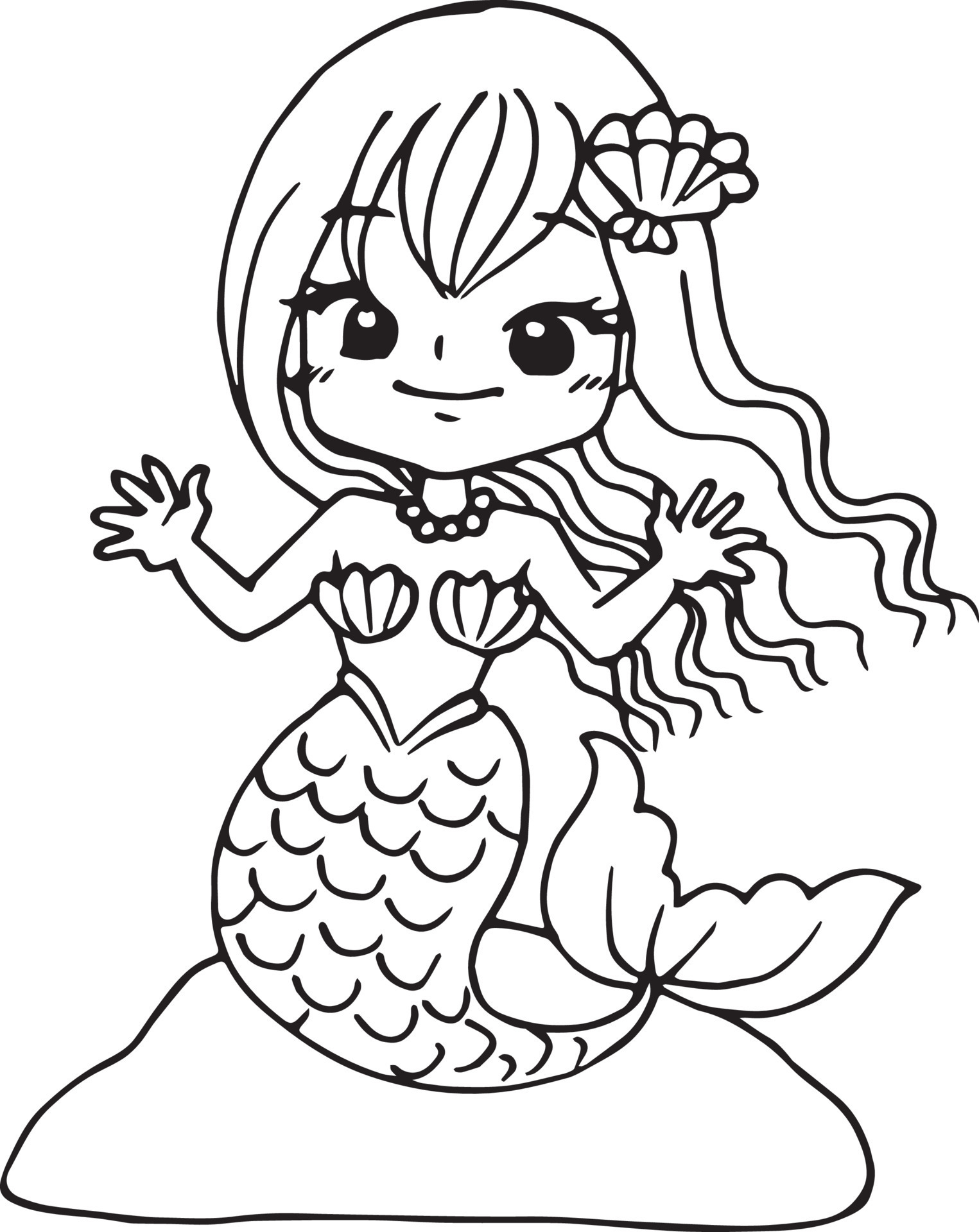 Realistic Anime Mermaid Coloring Pages  Mermaid Melody Line Art HD Png  Download  900x6752458407  PngFind
