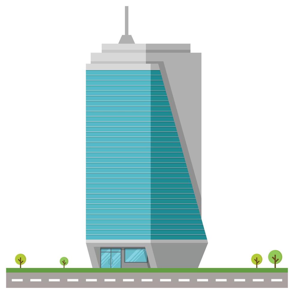 edificio de la ciudad de oficinas hermosa ilustración. vector