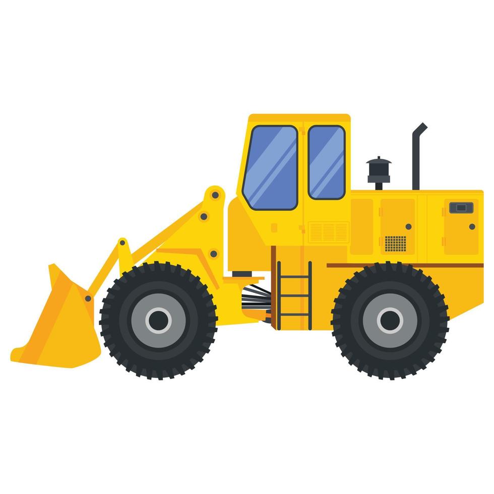 Illustration for construction machinery vehicle bulldozer. vector