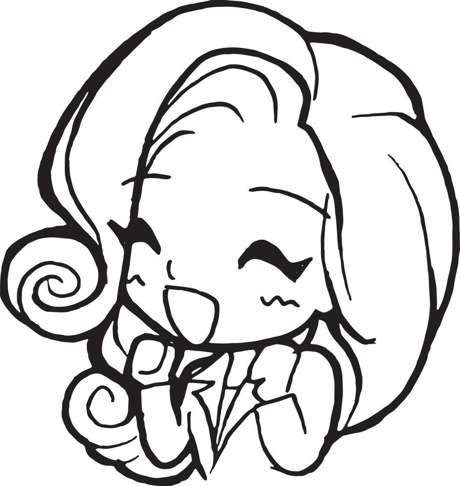 office girl cartoon doodle kawaii anime coloring page cute ...