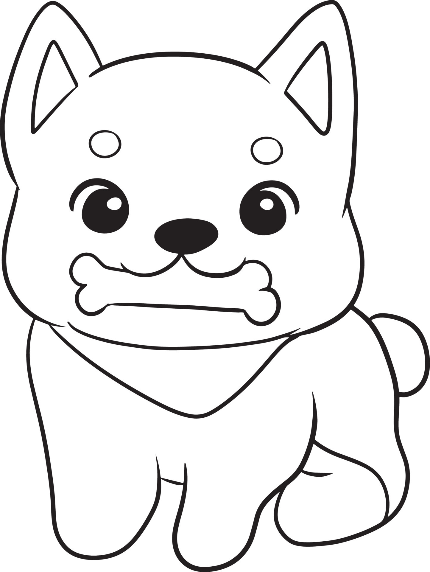 Dog Animal cartoon doodle kawaii anime coloring page cute illustration  drawing clipart character chibi manga comics 15501549 Vector Art at Vecteezy