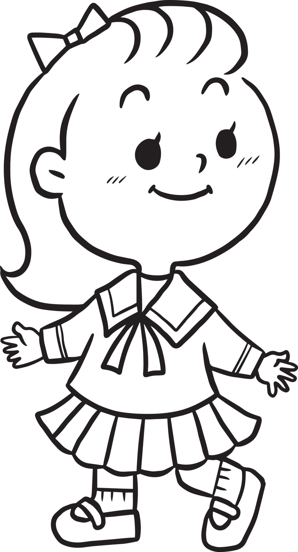 Girl cartoon doodle kawaii anime coloring page cute illustration drawing  clip art character chibi manga comic 15501581 Vector Art at Vecteezy