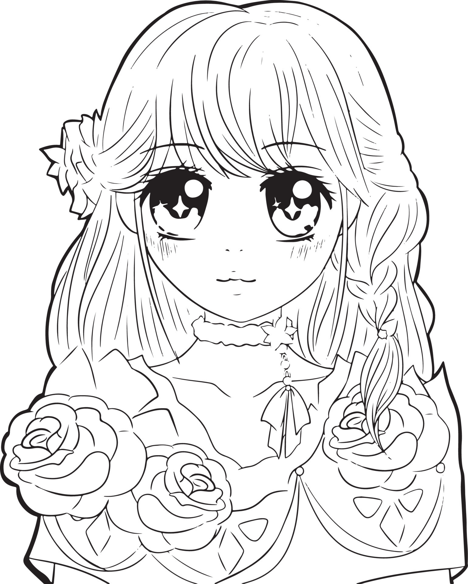 Free Printable Anime Cute Coloring Pages for Kids  Coloring Pages  GBcoloring