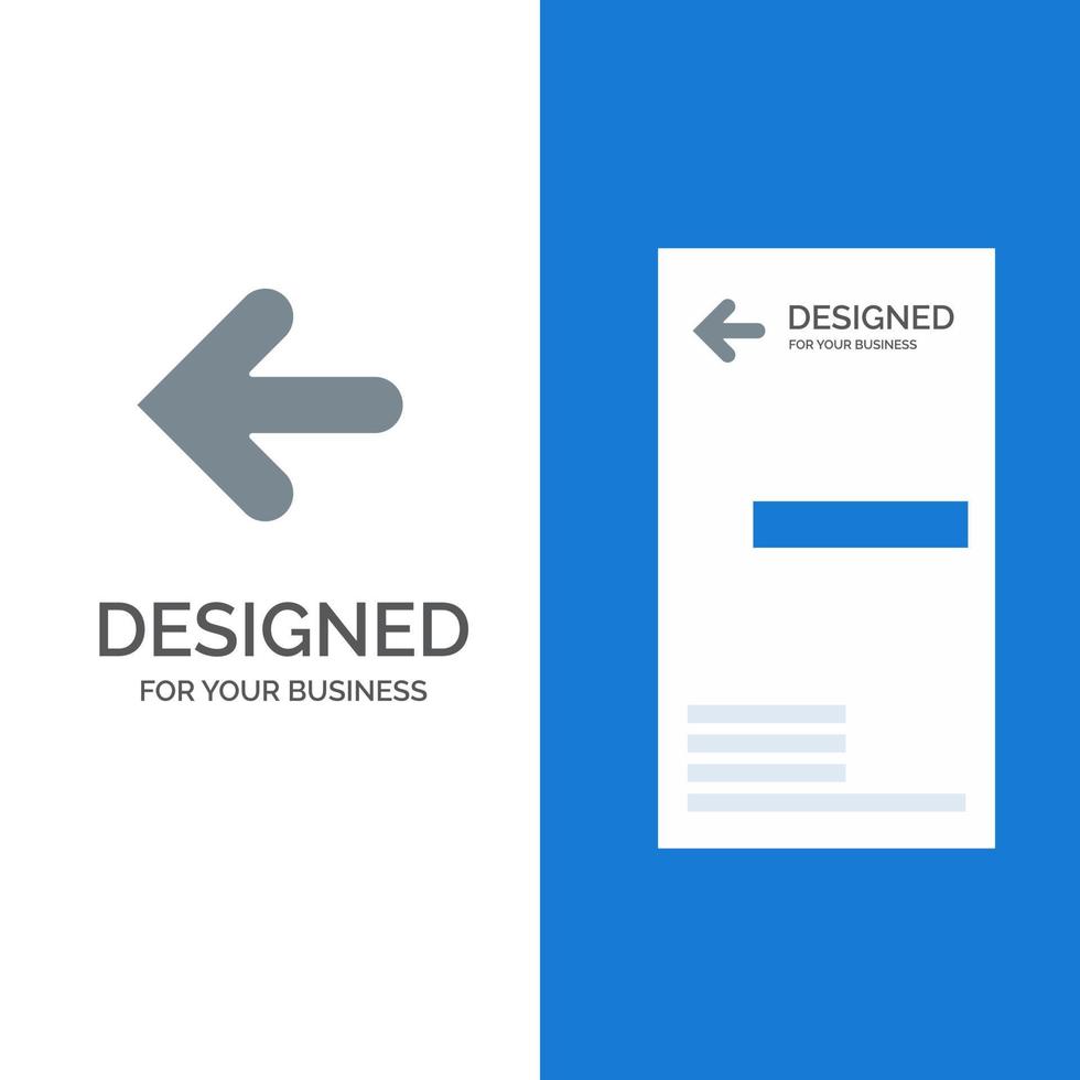Arrow Arrows Back Point Back Grey Logo Design and Business Card Template vector