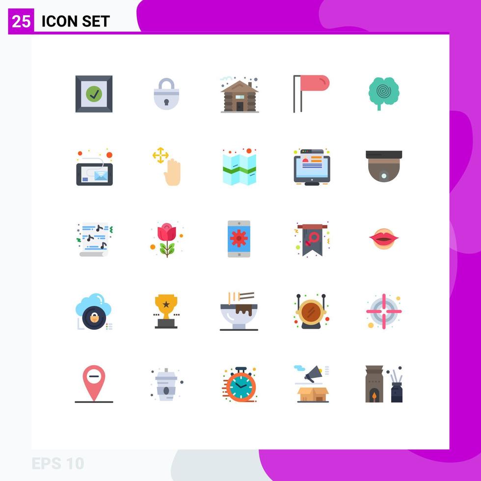 Universal Icon Symbols Group of 25 Modern Flat Colors of psychology head forest brain paragraph Editable Vector Design Elements