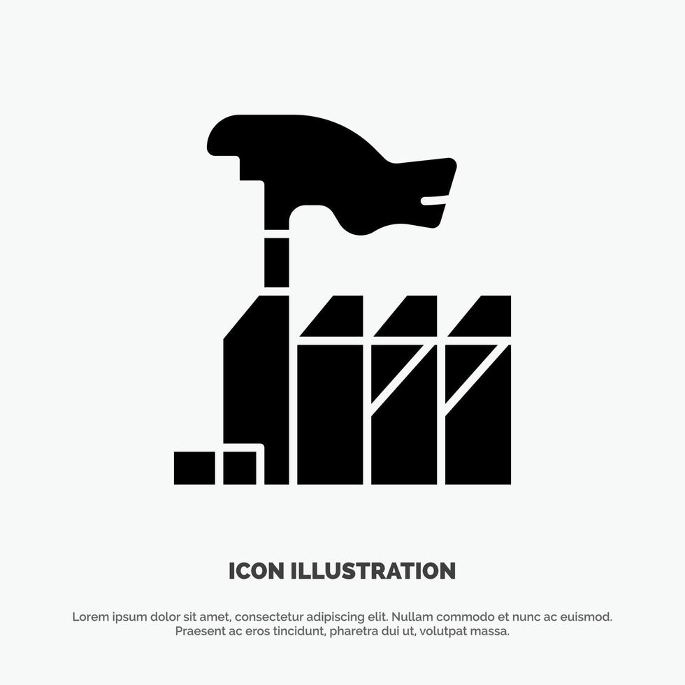 Autocracy Despotism Domination Interest Lobbying solid Glyph Icon vector