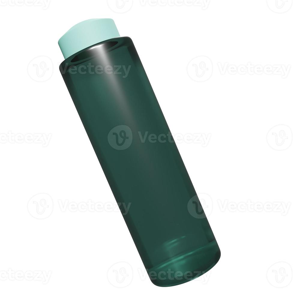 Skincare beauty Cosmetic Translucent bottle. 3d rendering, 3d illustration photo