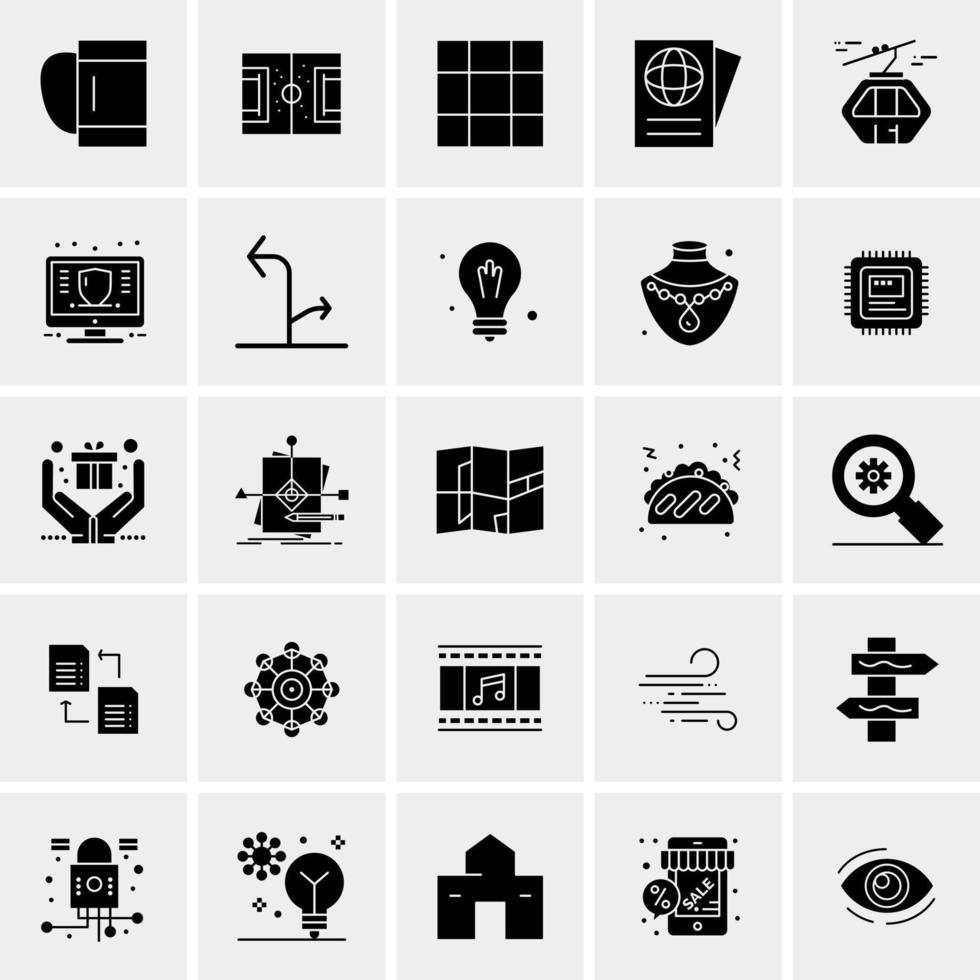 25 iconos de negocios universales vector ilustración de icono creativo para usar en proyectos relacionados con la web y dispositivos móviles