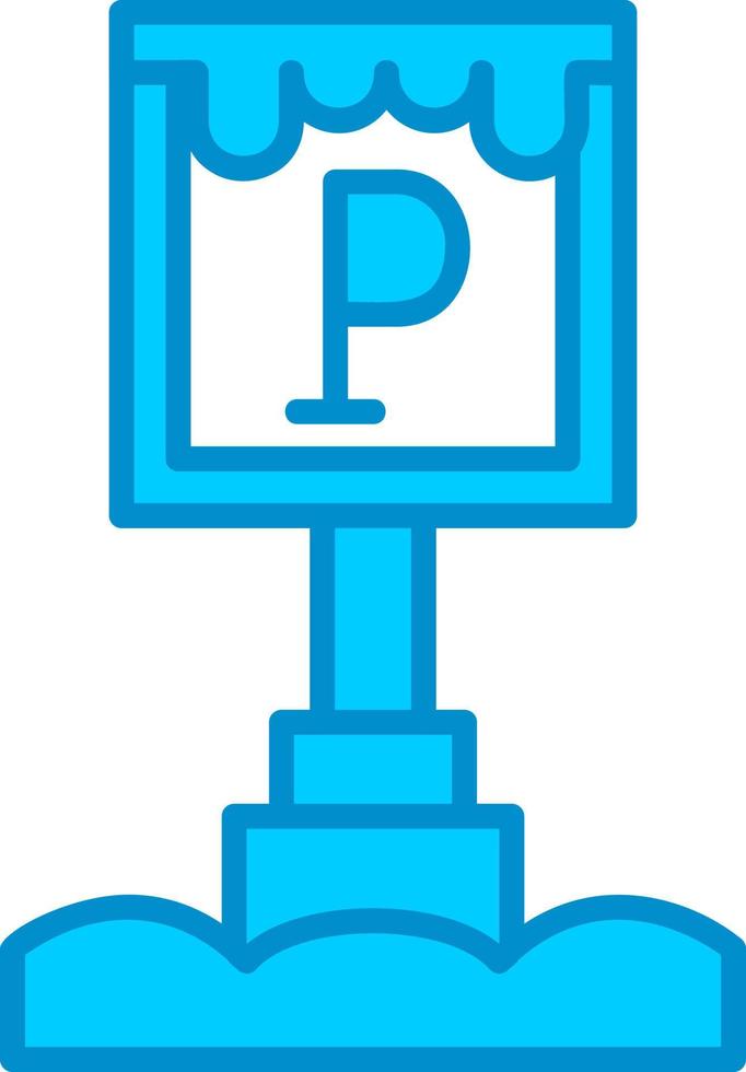 Parking Sign Creative Icon Design vector