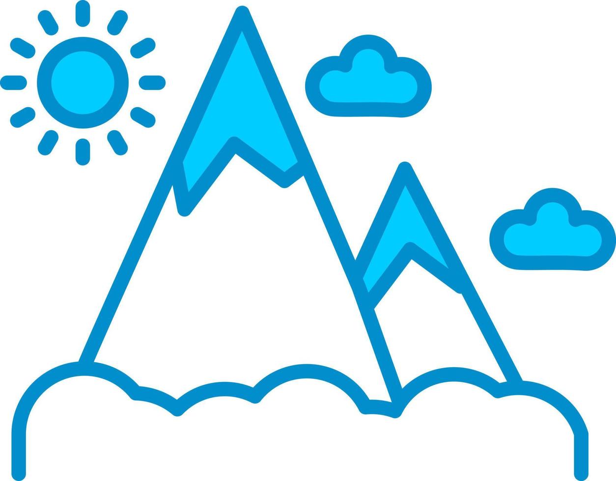 Mountain Creative Icon Design vector