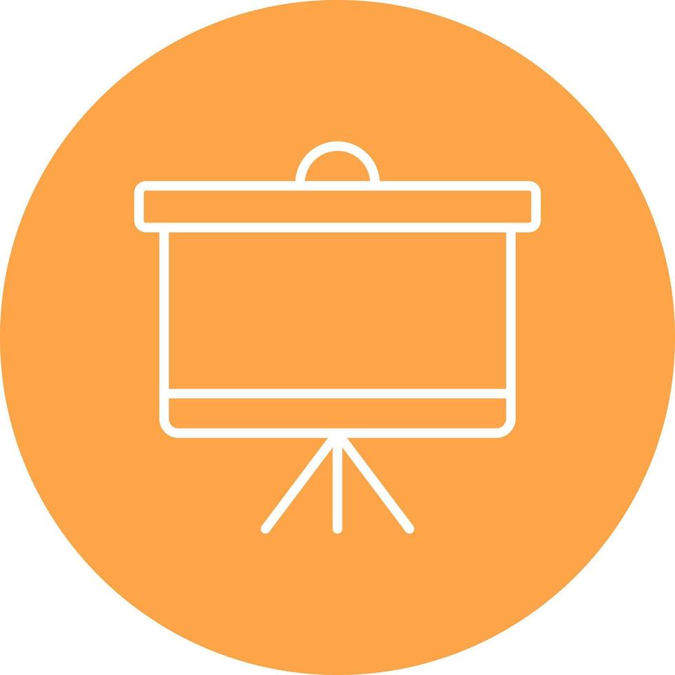 Projector Screen Creative Icon Design vector