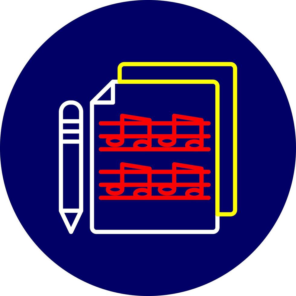 Music Score Creative Icon Design vector