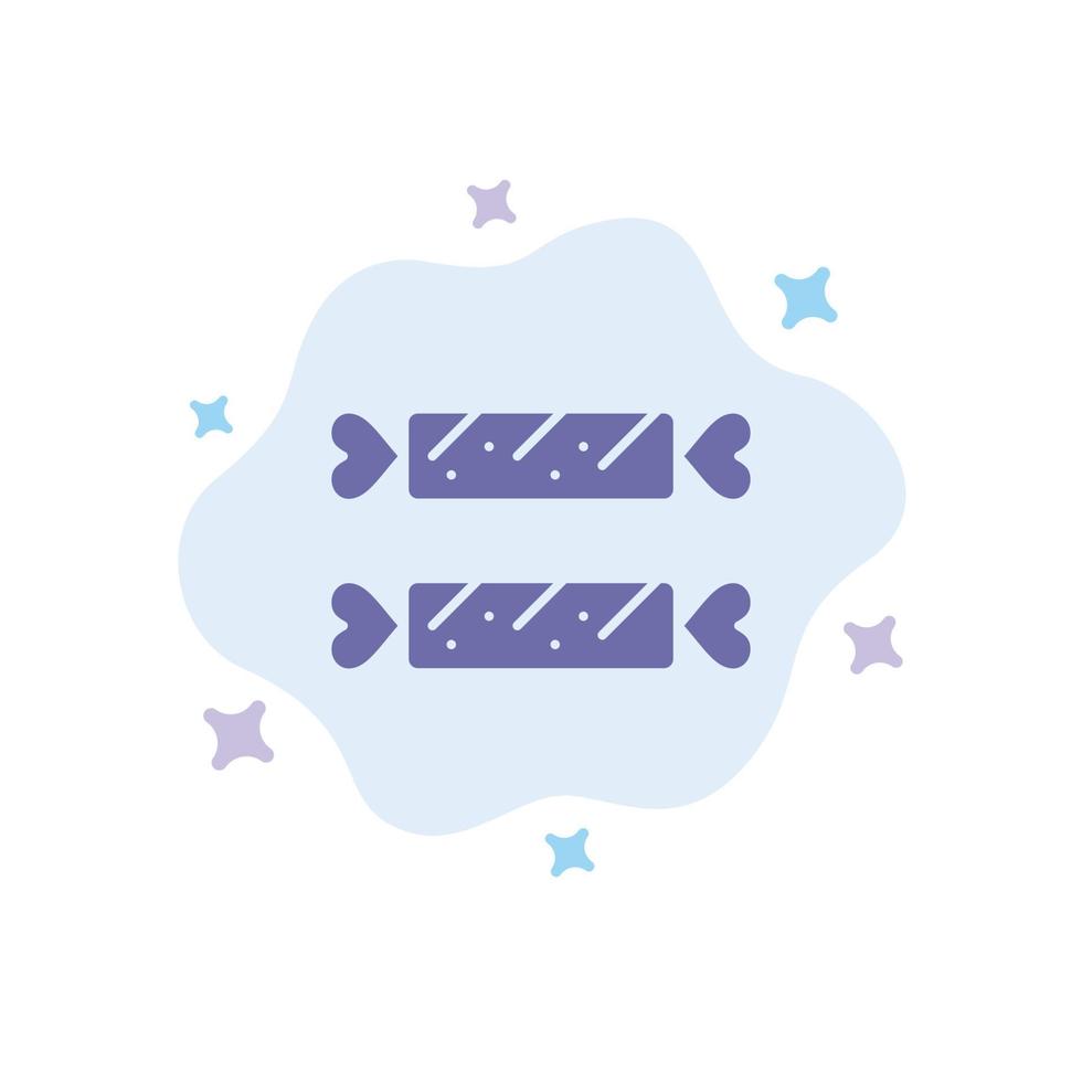 Sweet Candy Easter Holiday Blue Icon on Abstract Cloud Background vector