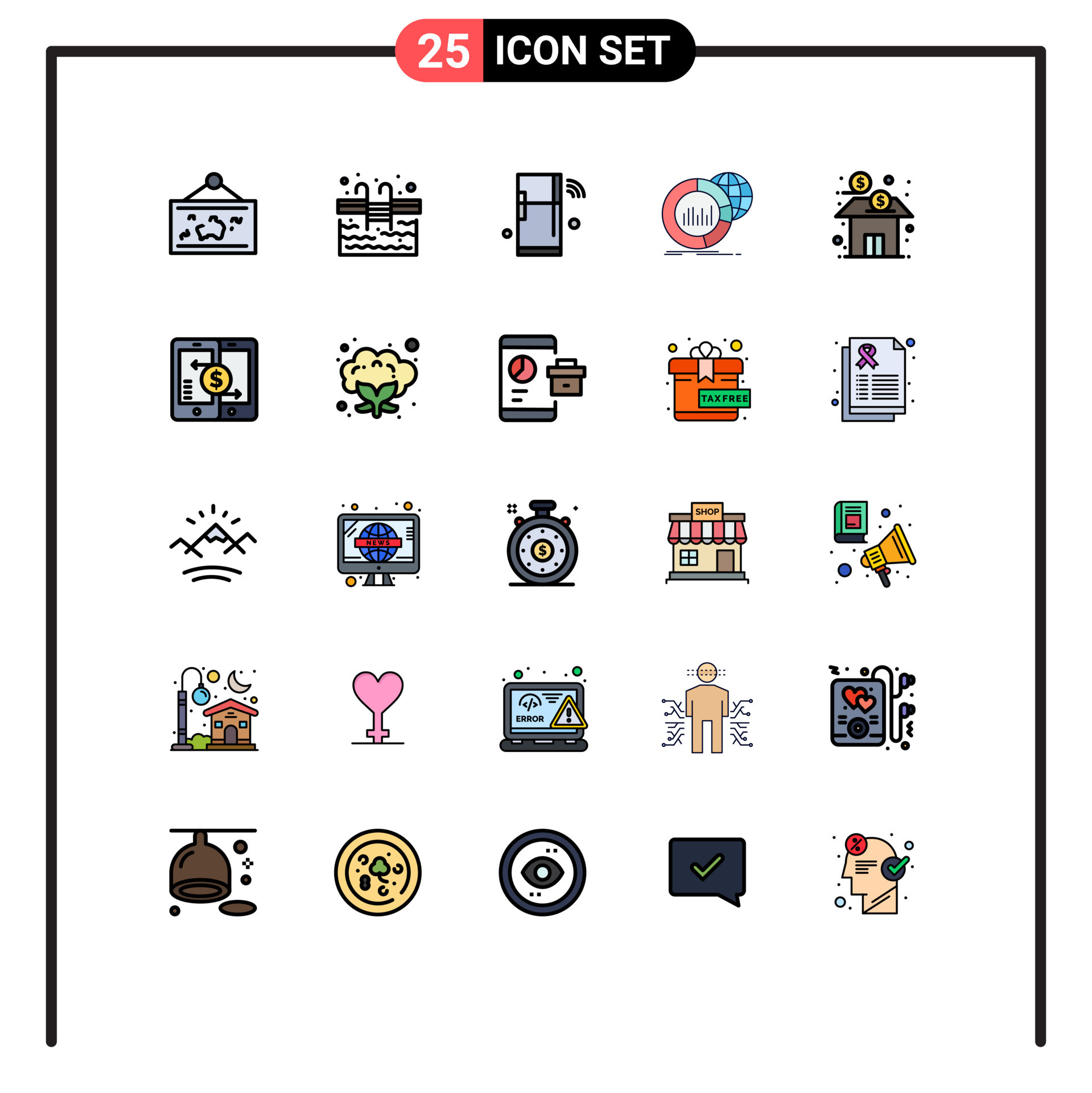 Universal Icon Symbols Group Of 25 Modern Filled Line Flat Colors Of universal-icon-symbols-group-of-25-modern-filled-line-flat-colors-of