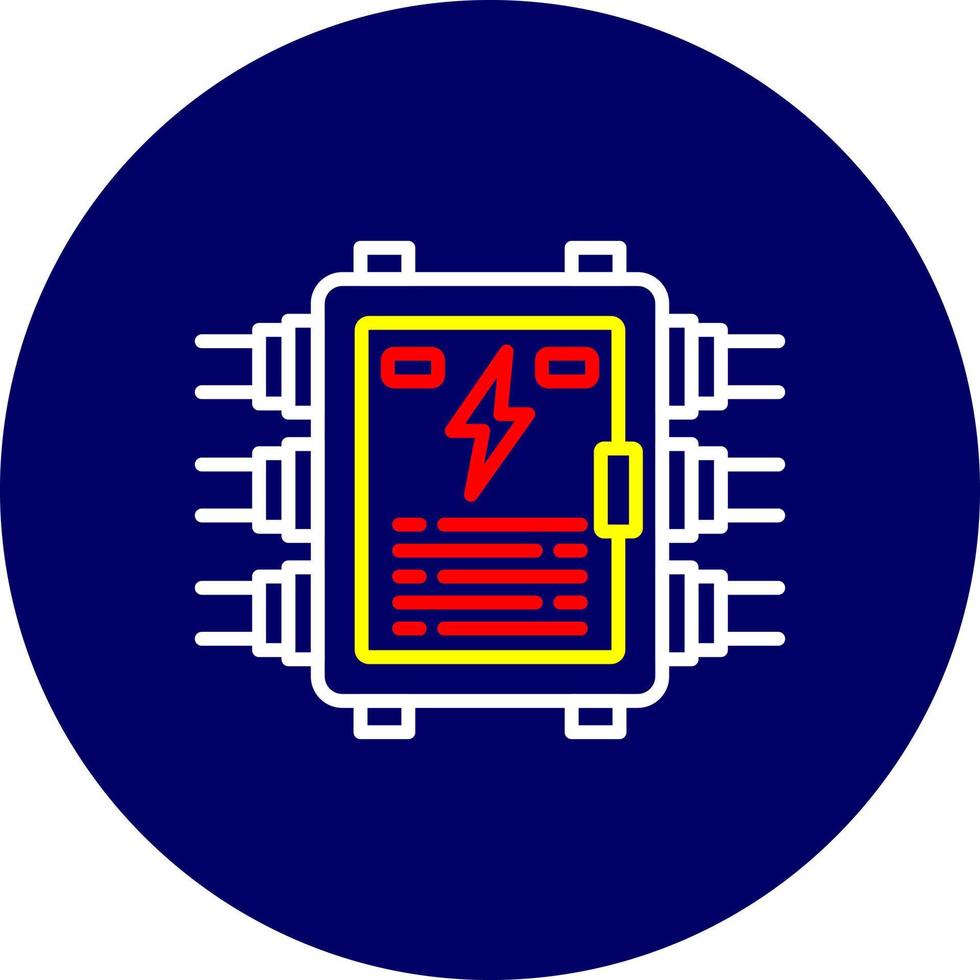 Electrical Panel Creative Icon Design vector