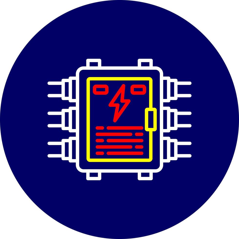 Electrical Panel Creative Icon Design vector