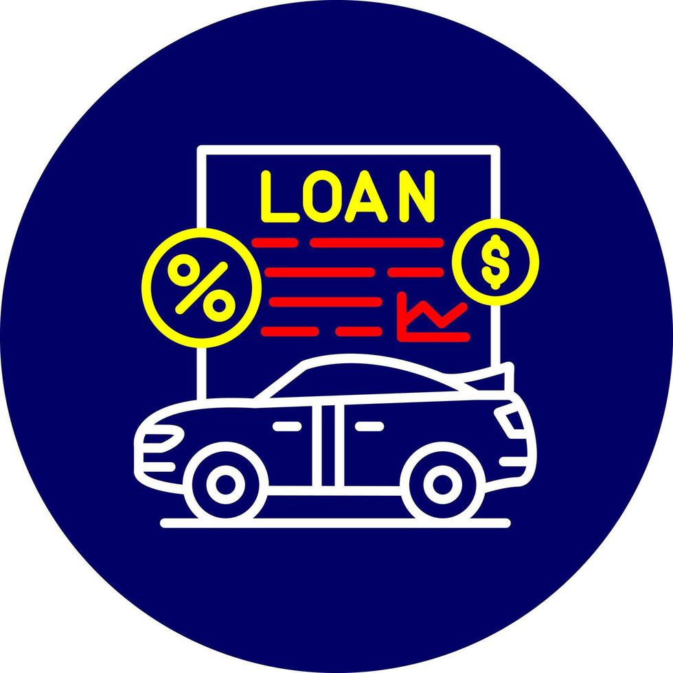 Car Loan Creative Icon Design vector