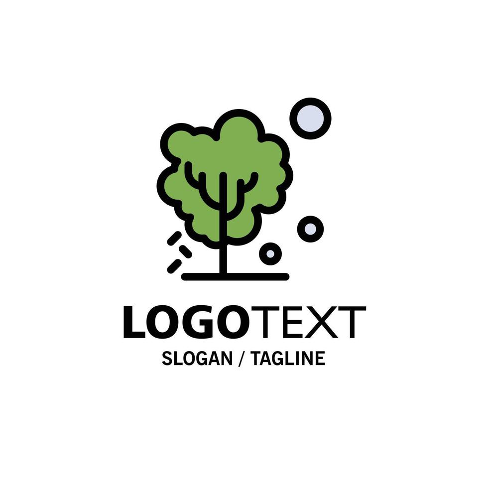 Dry Global Soil Tree Warming Business Logo Template Flat Color vector