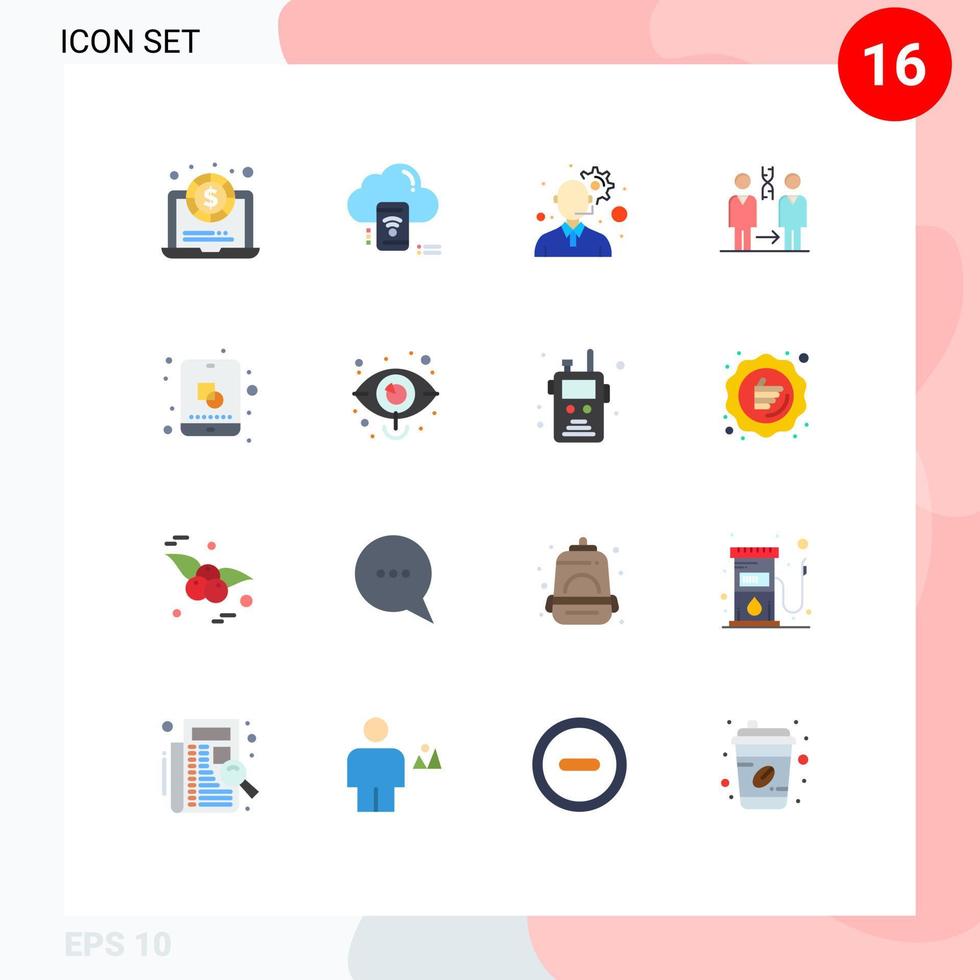 16 Thematic Vector Flat Colors and Editable Symbols of edit health customer service hospital cloning Editable Pack of Creative Vector Design Elements