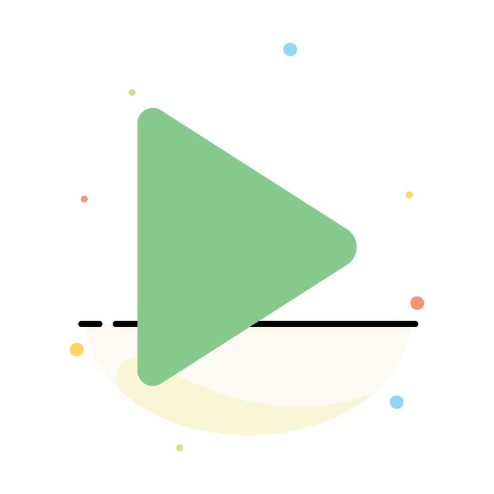 Control Media Play Video Abstract Flat Color Icon Template vector