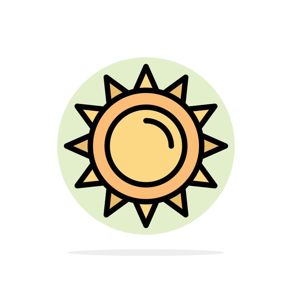 Sun Brightness Light Spring Abstract Circle Background Flat color Icon vector