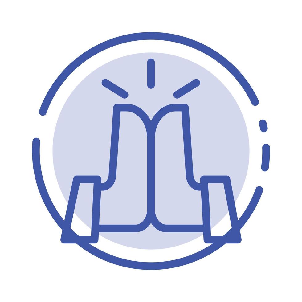 Best Five Friends High Blue Dotted Line Line Icon vector