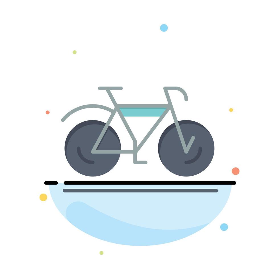 Bicycle Movement Walk Sport Abstract Flat Color Icon Template vector