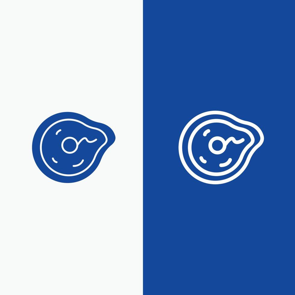 Bend Future Motion Paradox Physics Line and Glyph Solid icon Blue banner Line and Glyph Solid icon Blue banner vector