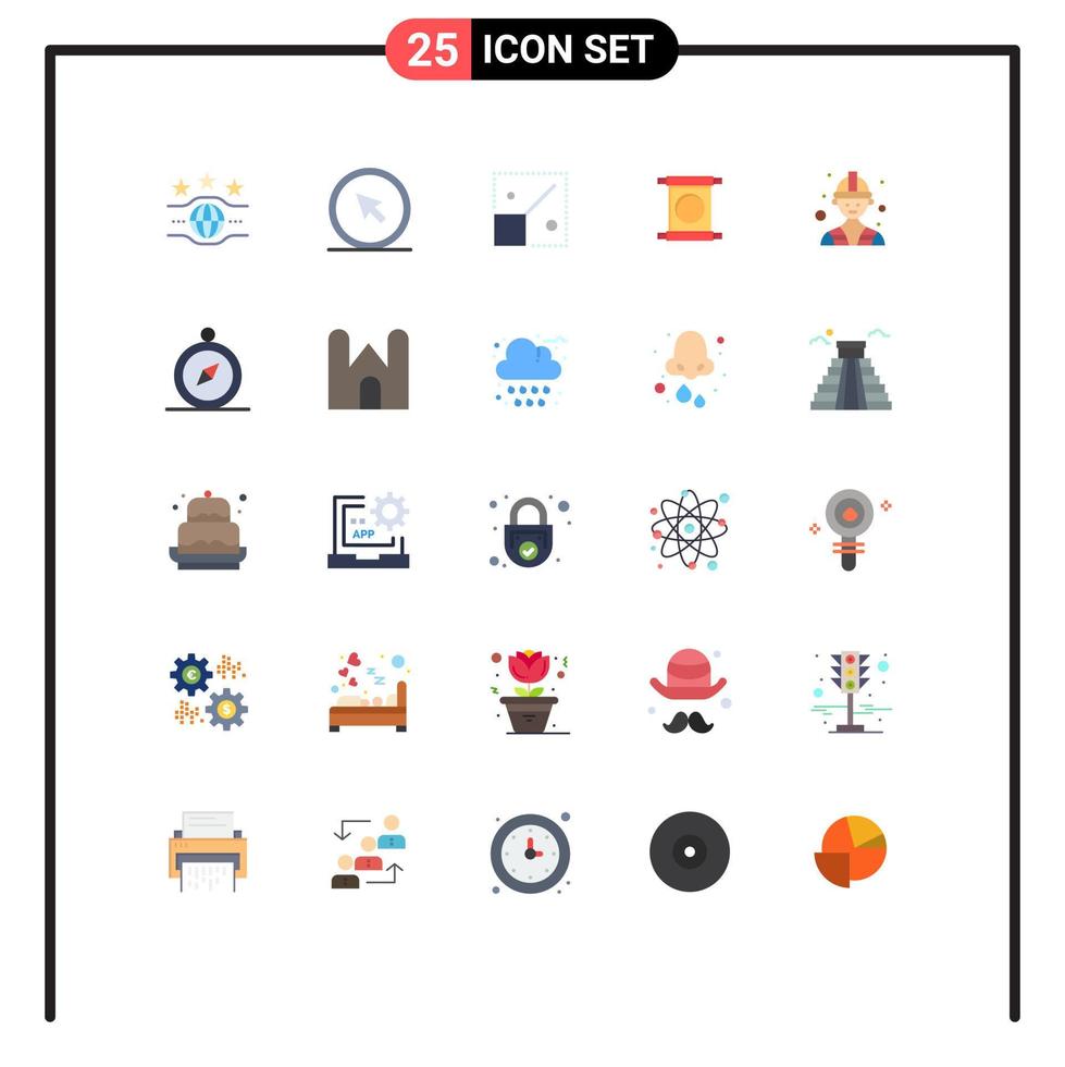 paquete de iconos de vector de stock de 25 signos y símbolos de línea para elementos de diseño de vector editables creativos de carta de puntero de china de generador